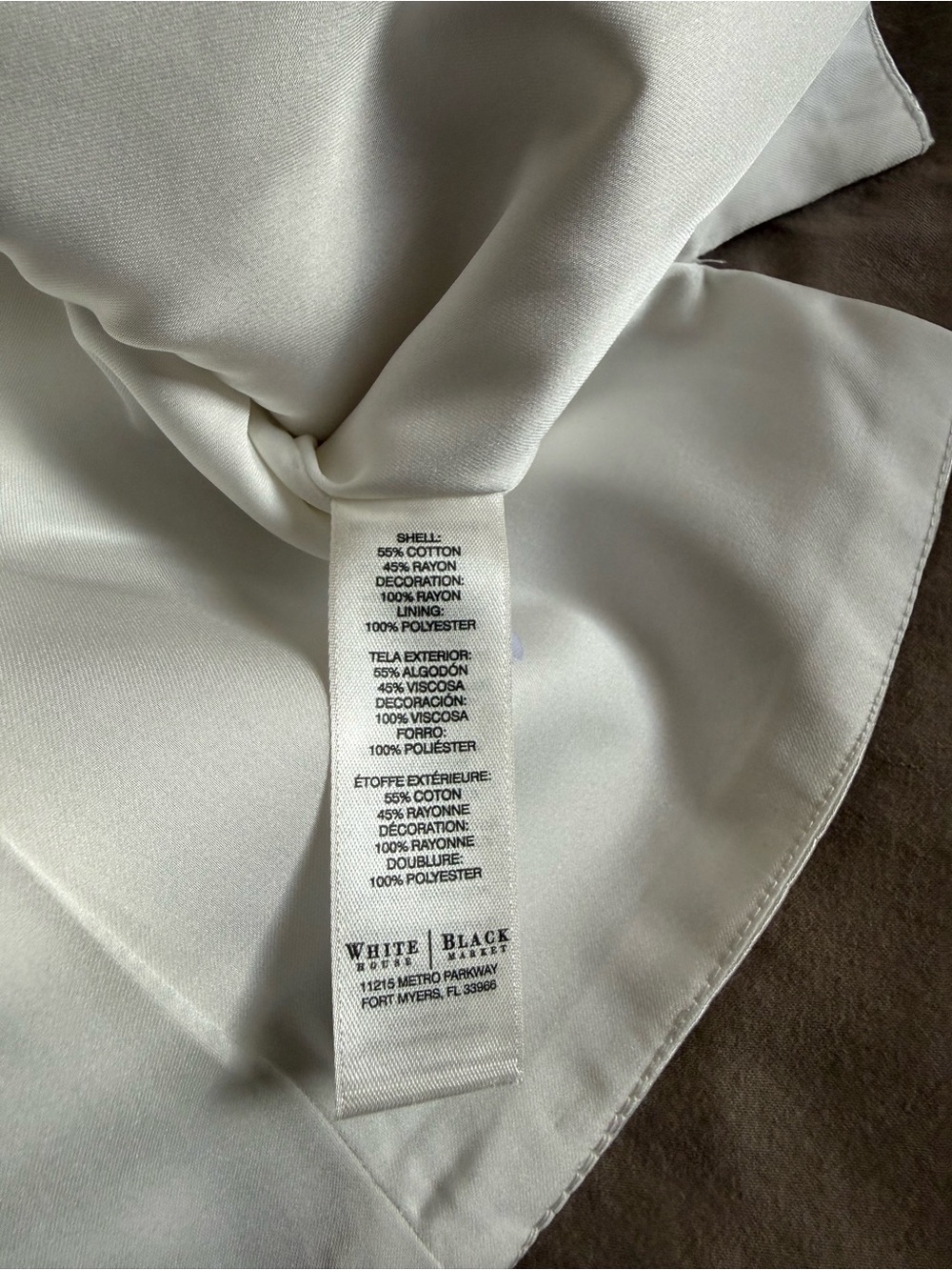 White House Black Market Cream Strapless Bustier Top with Removable Straps - Picture 4 of 5
